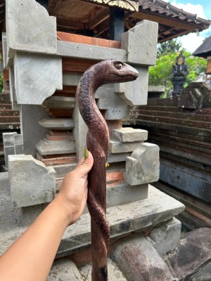 Посох Змей: Анаконда Аметистом ☥ I, из дерева Соно ручной работы.